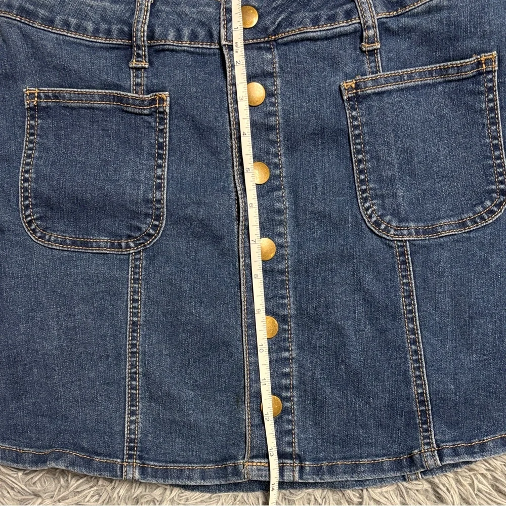 Altar'd State Denim Button-Front Mini Skirt - Picture 13 of 16